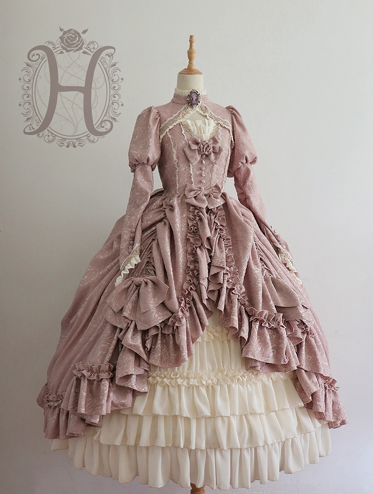 [$320.50]Moonlight Of Britain Victorian Basil Period Dress